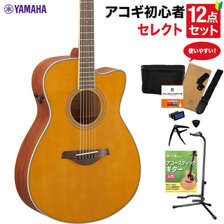 YAMAHAFSC-TA VT (ビンテージティント) アコースティックギター 教本付きセレクト12点セット
