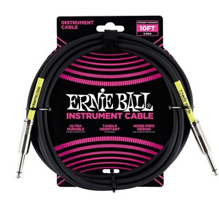 ERNIE BALL Classic Instrument Cable 10ft S/S Black [#6048]