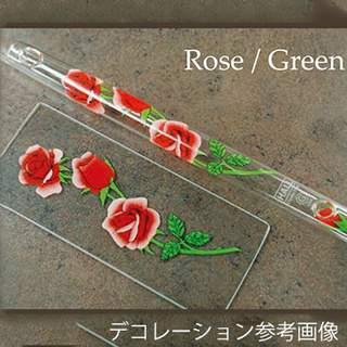 HALL CRYSTALD Flute Offset:Rose with Green（ローズ/グリーン） [22215](ご予約受付中)