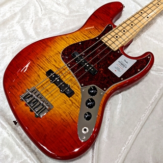 Fender2024 Collection Made in Japan Hybrid II Jazz Bass / Flame Sunset Orange Transparent 