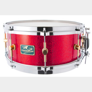 canopus The Maple 6.5x14 Snare Drum Red Spkl