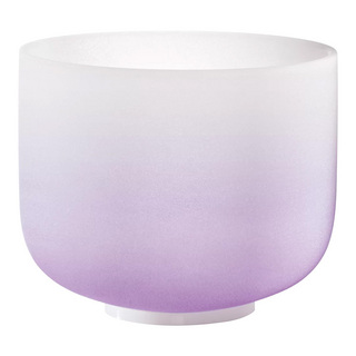 Meinl8" Color Frosted Crystal Singing Bowl, Note B, Crown Chakra [CSBC8B]