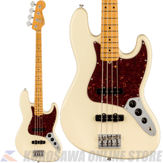 FenderAmerican Professional II Jazz Bass, Maple, Olympic White 【小物プレゼント】(ご予約受付中)