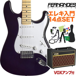 FERNANDES LE-1Z 3S/M BLK エレキギター 初心者14点セット 【VOXアンプ付き】