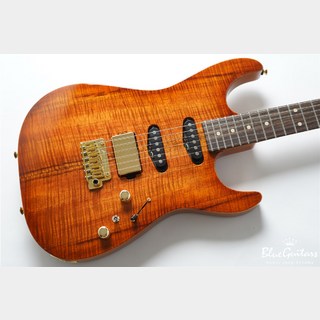 TOM ANDERSON Drop Top Figured Koa Top, Honey Shaded Edge w/ Binding '21