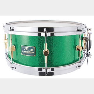 canopus The Maple 6.5x14 Snare Drum Green Spkl