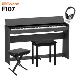 RolandF107 BK 電子ピアノ 88鍵盤 ママ椅子セット 【配送設置無料・代引不可】