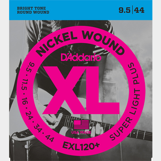 D'Addario XL NICKEL EXL120+ Super Light Plus【9.5-44/エレキギター弦】
