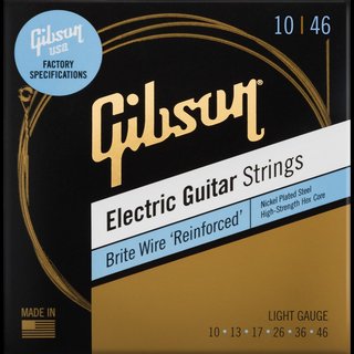 GibsonSEG-BWR10 Brite Wire 'Reinforced' Electric Guitar Strings 10-46 Light Gauge ギブソン【心斎橋店】