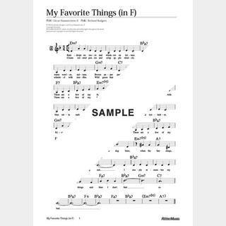楽譜 My Favorite Things（in F）