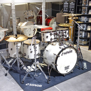 SonorSQ2 Series Custom Order Drum Set WHITE SPARKLE MAPLE