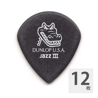Jim Dunlop 571 140 GATOR GRIP JAZZ III 1.4mm ギターピック×12枚