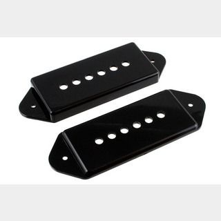 ALLPARTS PC-0739-023 ピックアップカバーセット 2個 P-90用 Black P-90 Pickup Cover Set 8223