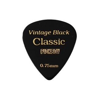 PICKBOY GP-07/075 Vintage Classic Black 0.75mm ギターピック×50枚