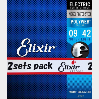 Elixir POLYWEB 09-42 スーパーライト 2セット ＃12000