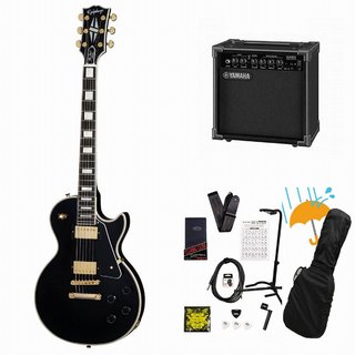 Epiphone Inspired by Gibson Custom Les Paul Custom Ebony YAMAHA GA15IIアンプ付属初心者セットR【WEBSHOP】