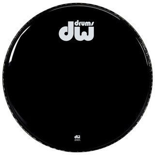 dwDW-DH-GB22KNV [Single Ply Gloss Black Non-Vented Bass Drum Head 22]【お取り寄せ品】