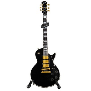 GibsonLP Custom Ebony 1:4 Scale Mini Guitar Model [GG-123AH]