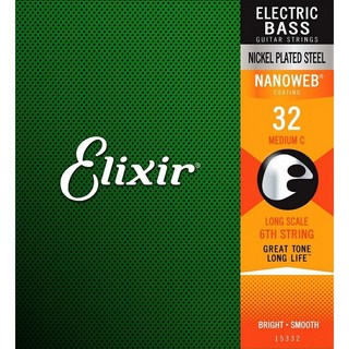 ElixirNickel Plated Steel Bass Strings with ultra-thin NANOWEB Coating 6th (High-C) #15332