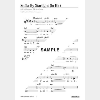 楽譜Stella By Starlight（in E♭）
