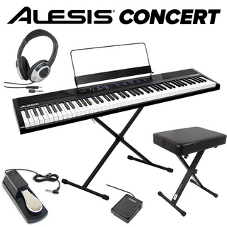 ALESIS Concert 本格ペダル+スタンド+イス+ヘッドホン付 88鍵盤 【Recital上位機種】