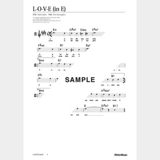 楽譜 L-O-V-E（in E）