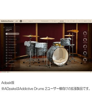 XLN Audio Addictive Drums 2:Vintage Dead Adpak (オンライン納品)