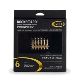 RockBoardRBO CAB PW PLUG 6 GD PatchWorks Solderless Plugs 6 pcs Gold ソルダーレスプラグ
