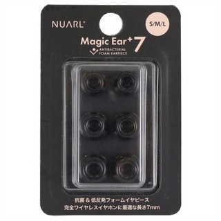 NUARLNME-P7 完全ワイヤレスイヤホン対応 抗菌性 低反発フォームタイプ・イヤーピース Magic Ear+7 (S/M/L set)