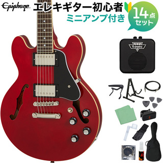 EpiphoneES-339 cherry 初心者14点セット ミニアンプ付き セミアコ エレキギター