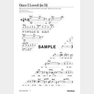 楽譜Once I Loved（移調バージョン in D）