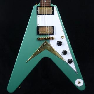 Gibson Custom Shop 1958 Korina Flying V Reissue VOS Inverness Green White Pickguard GH