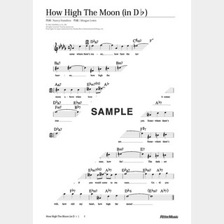 楽譜 How High The Moon（in D♭）
