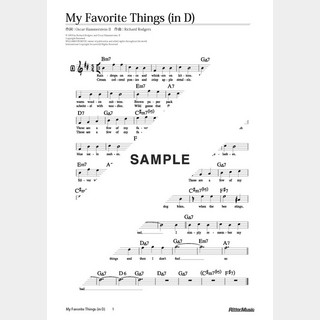 楽譜 My Favorite Things（in D）