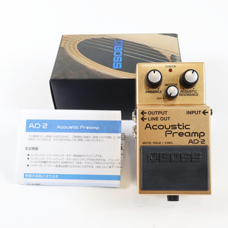 BOSS 【中古】 アコースティックプリアンプ エフェクター BOSS AD-2 Acoustic Preamp ボス