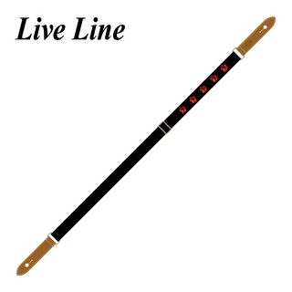 LIVE LINE YUS34B-6 ハイビスカス ウクレレストラップ/レザーエンド
