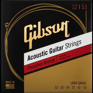 GIBSON CO JAPAN SAG-PB12 Phosphor Bronze Acoustic Guitar Strings 12-53 Light  ギブソン【渋谷店】