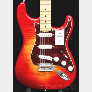 Fender2024 Collection Made In Japan Hybrid II Stratocaster -Flame Sunset Orange Transparent-【JD24004099】