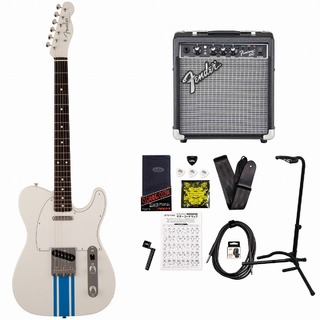 Fender 2023 MIJ Traditional 60s Telecaster Rosewood FB Olympic White Blue Competition Stripe FenderFrontman