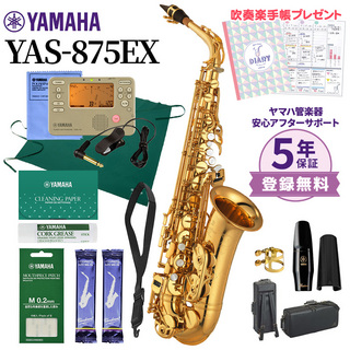 YAMAHAYAS-875EX アルトサックス 初心者セット チューナー・お手入れ品付属 【未展示新品】