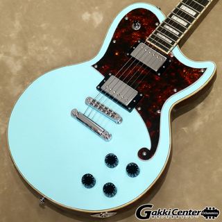D'Angelico Premier Series Premier Atlantic Sky Blue Top, Natural Mahogany Back and Sides