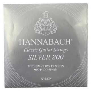 HANNABACHSilver200 9004Medium/low 4弦 ミディアムローテンション バラ弦 クラシックギター弦