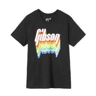 GibsonGA-TEE-RNBW-BLK-LG Rainbow Tee (Black) Large ギブソン Tシャツ Lサイズ【WEBSHOP】