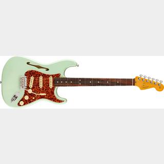 FenderAmerican Professional II Stratocaster Thinline, Rosewood Fingerboard, Transparent Surf Green