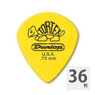 Jim Dunlop498 Tortex Jazz III XL 0.73mm Yellow ギターピック×36枚