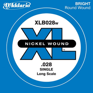 D'AddarioXLB028W ベース弦 XL Nickel Wound Long Scale 028 【バラ弦1本】