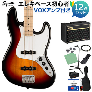 Squier by Fender AFF J BASS MN WPG 3TS ベース 初心者12点セット 【VOXアンプ付】