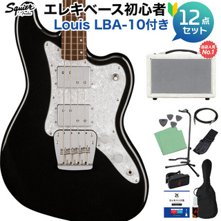 Squier by FenderParanormal Rascal Bass HH Metallic Black 初心者セット Louisアンプ付