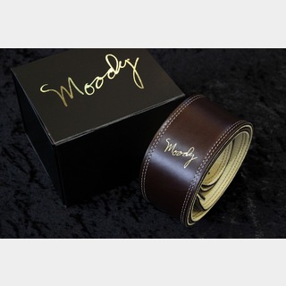 moody straps Leather/Leather 2.5" Standard Dark Chocolate/Cream