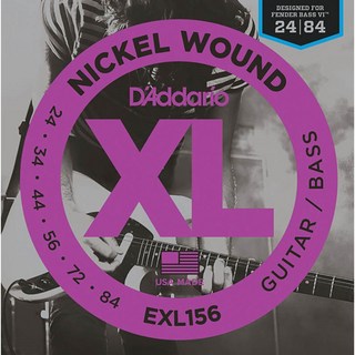 D'Addario Nickel Wound Guitar/Bass Strings EXL156 [Fender Bass VI用]